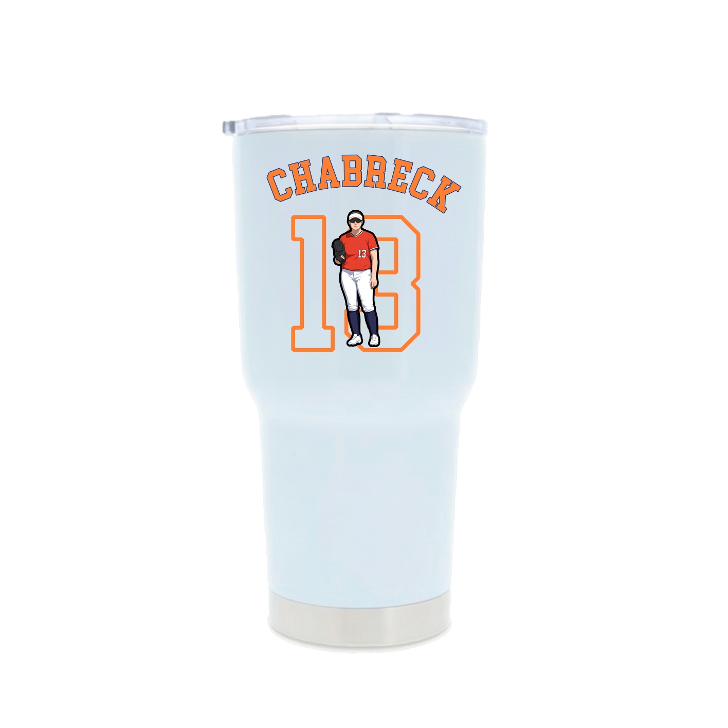 30oz Stainless Steel Tumbler — Shirsey Arch in White