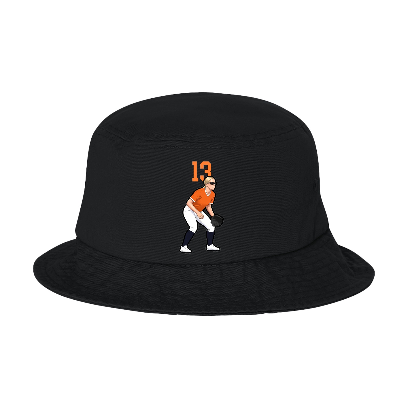Bucket Cap — Number Top in Black