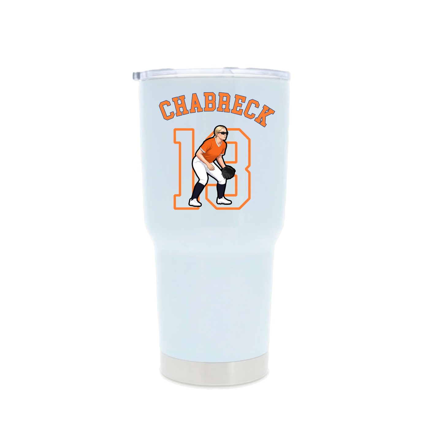 30oz Stainless Steel Tumbler — Shirsey Arch in White