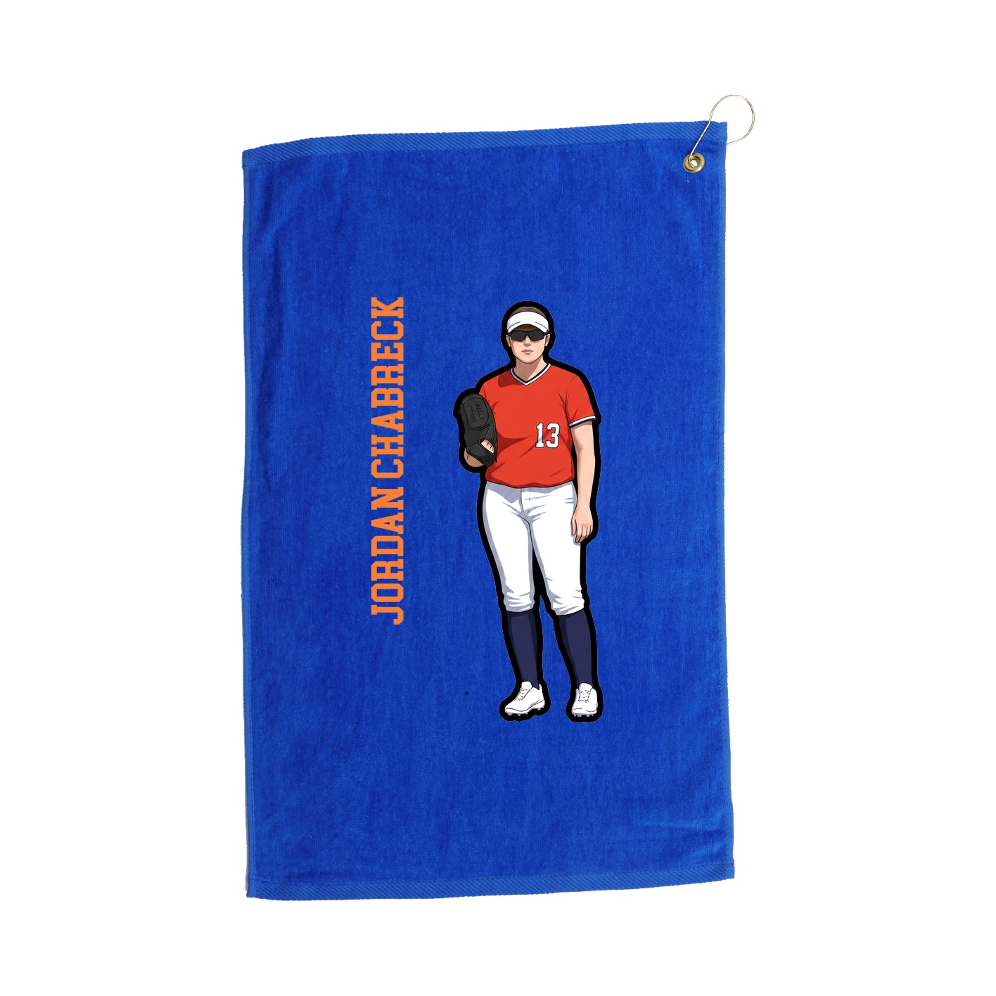 Golf Towel — Name Vertical in Royal