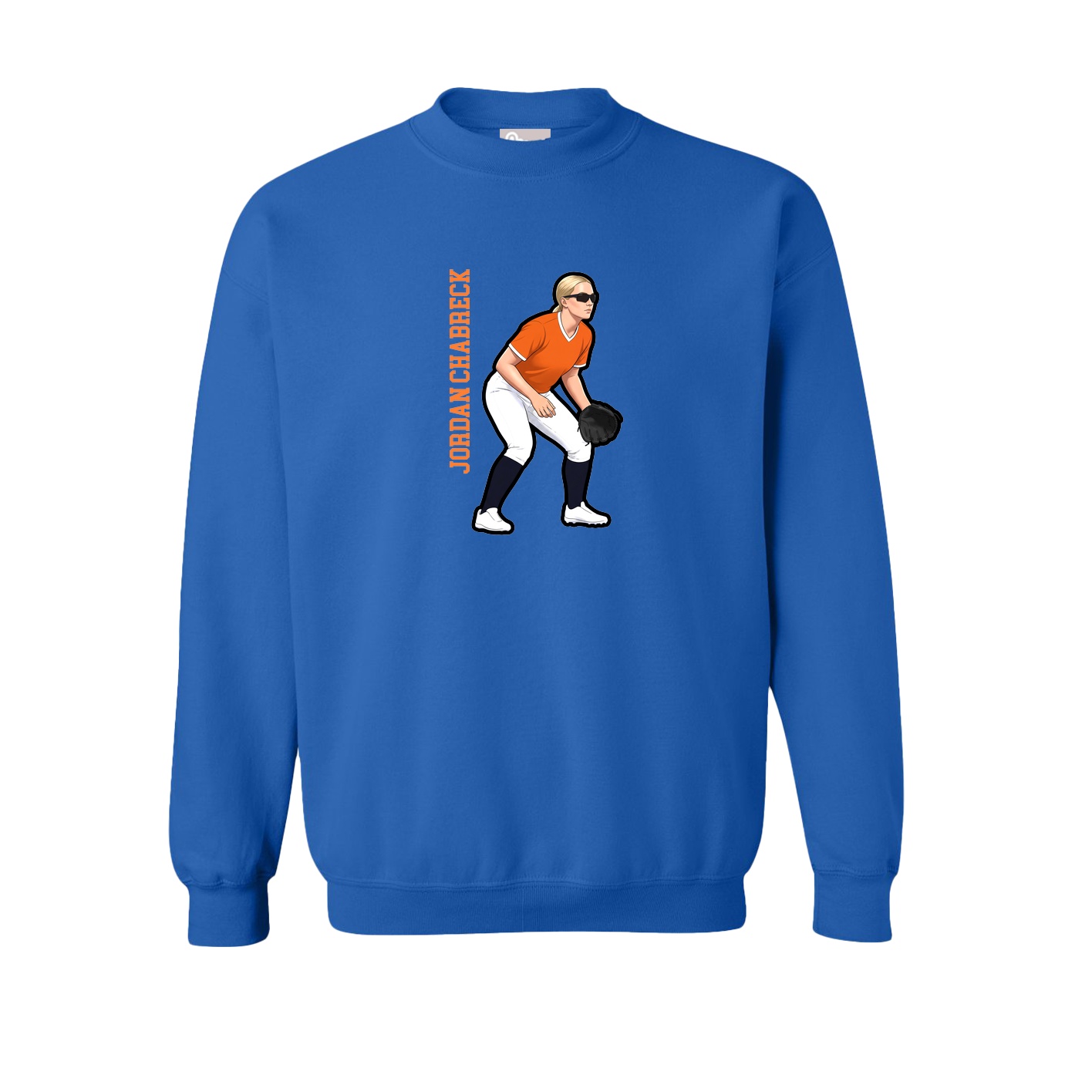Fleece Crew — Name Vertical in Royal