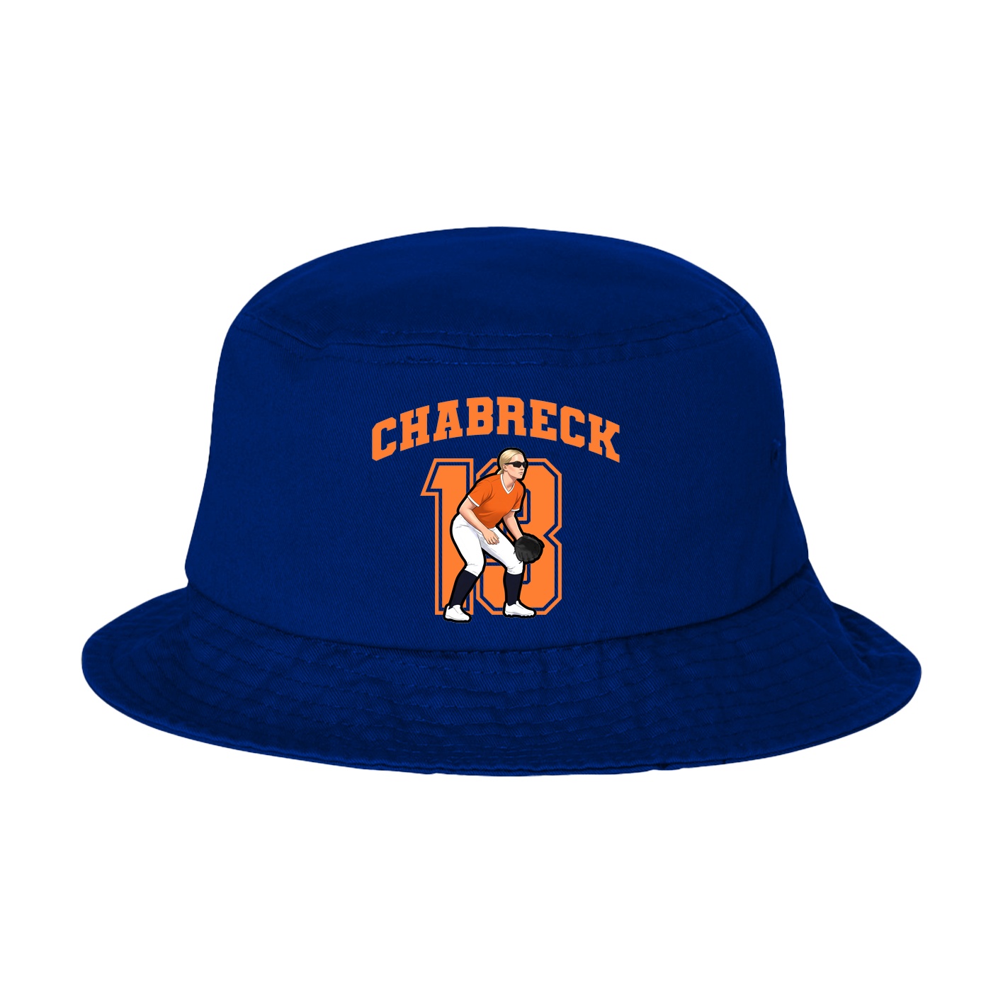 Bucket Cap — Number in Royal Blue