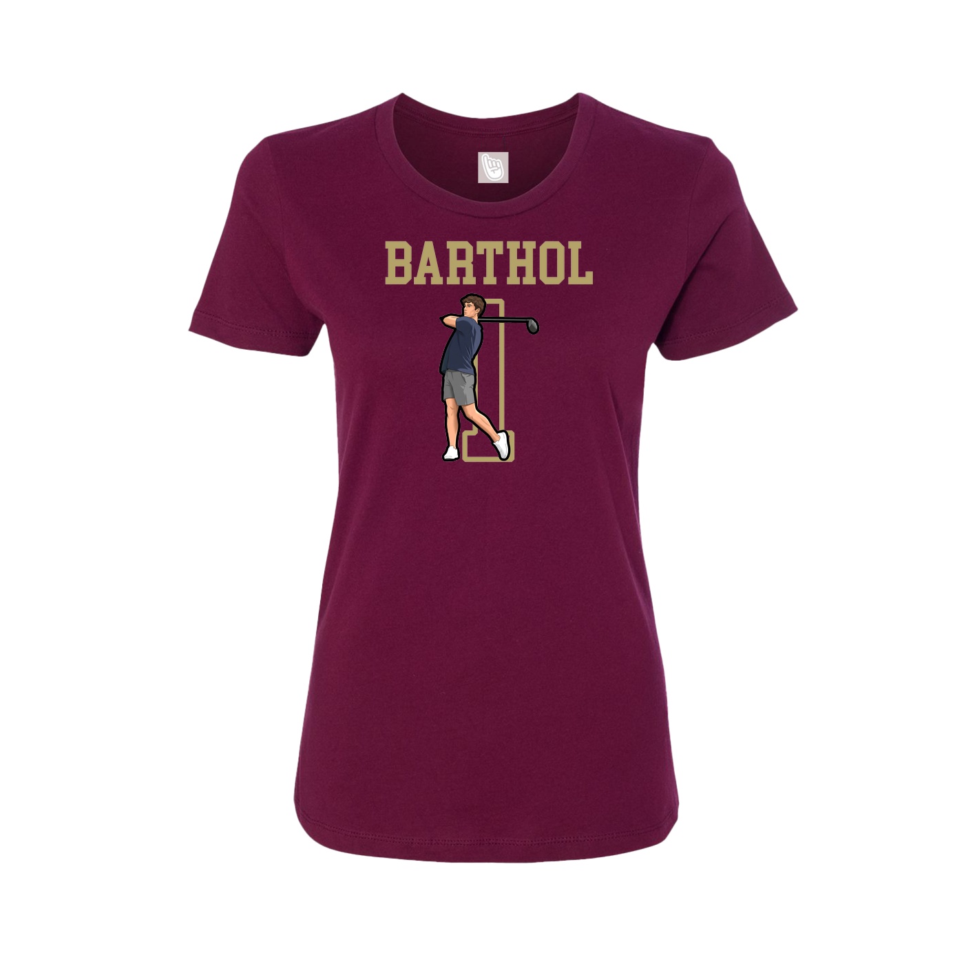 Fitted Women's Tee — Shirsey in Maroon