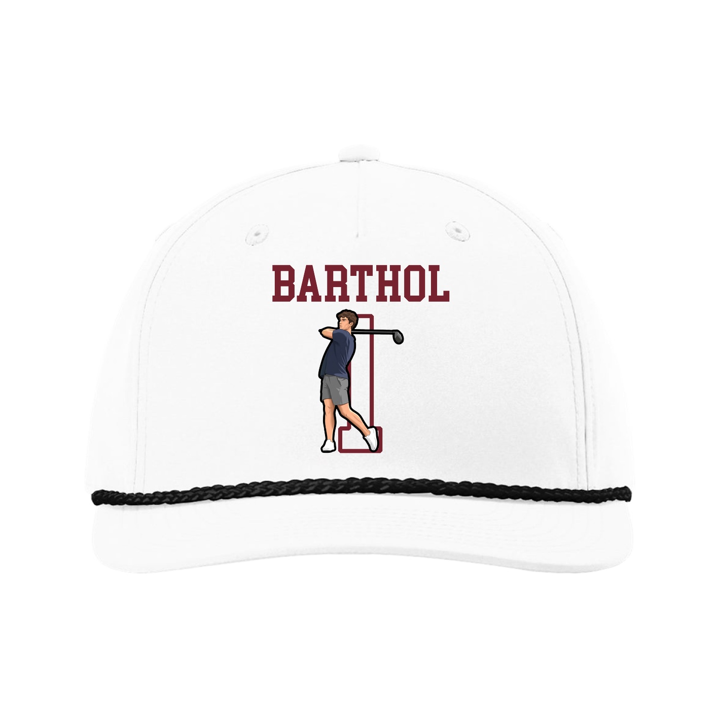 Five-Panel Classic Rope Cap — Shirsey in White
