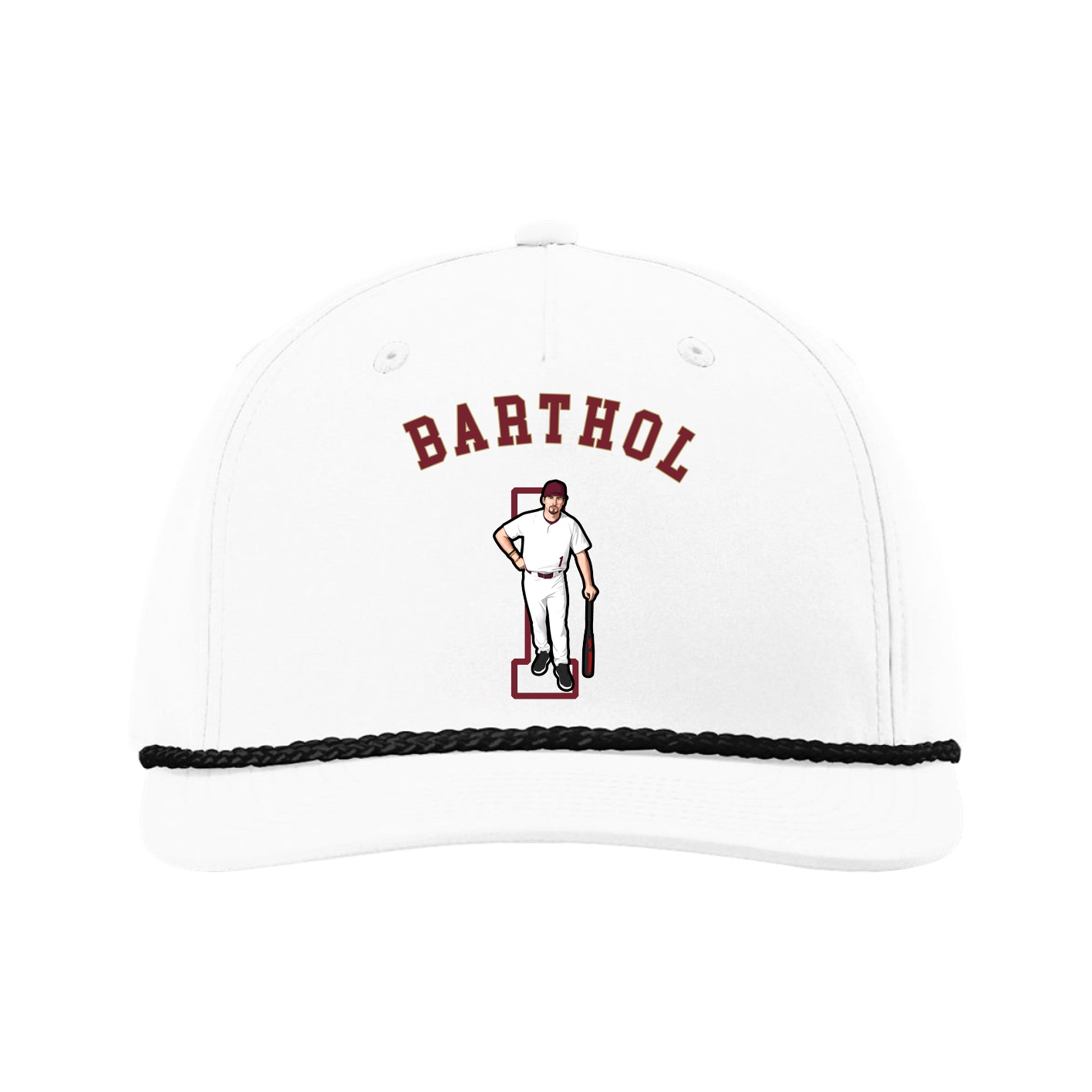Five-Panel Classic Rope Cap — Shirsey Arch in White