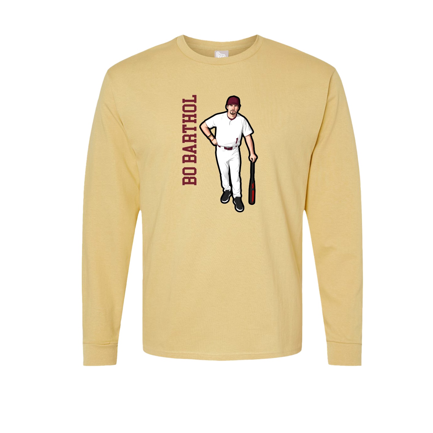 Long Sleeve Tee — Name Vertical in Vegas Gold