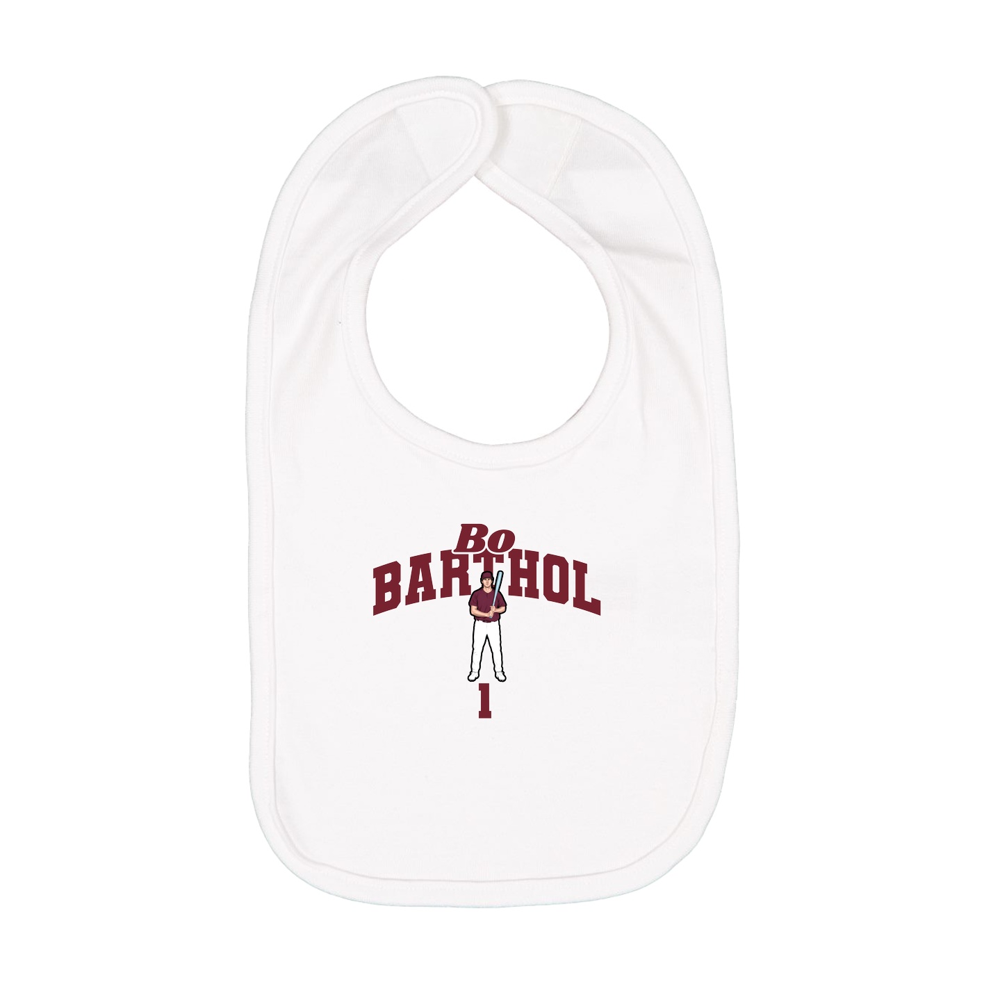Infant Bib — Signature Arch in White