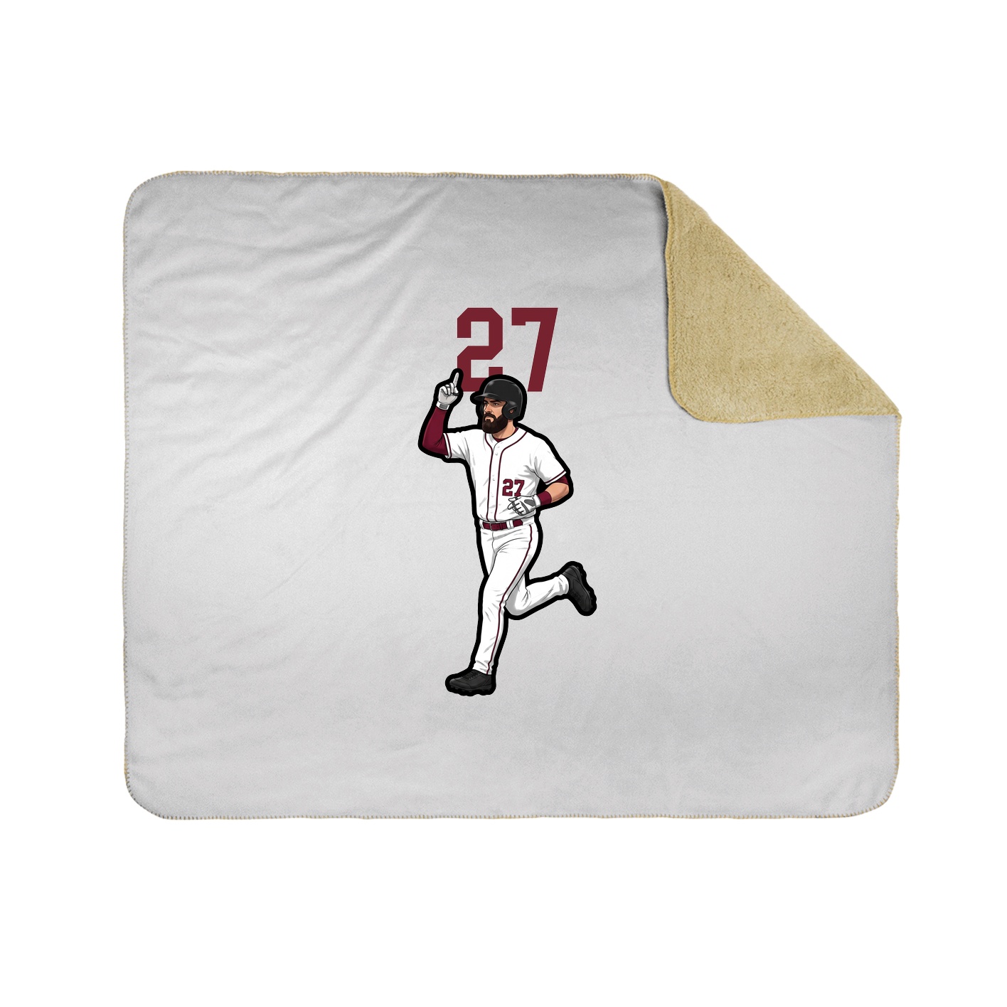 Throw Blanket — Number Top in White