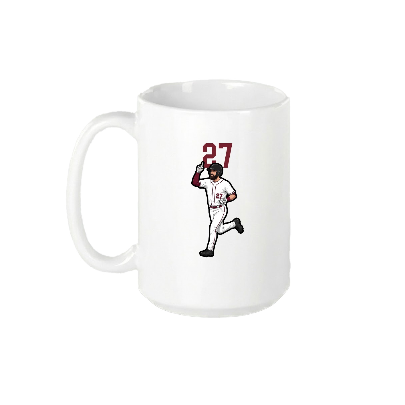 15oz Coffee Mug — Number Top in White
