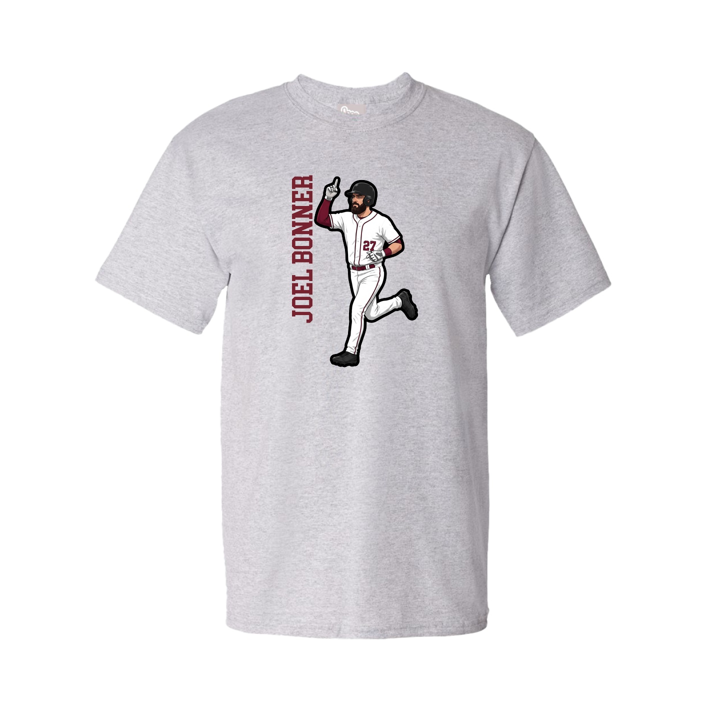 Youth Tee — Name Vertical in Grey