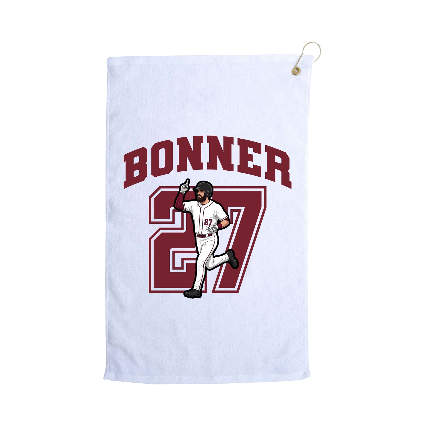Golf Towel — Number in White