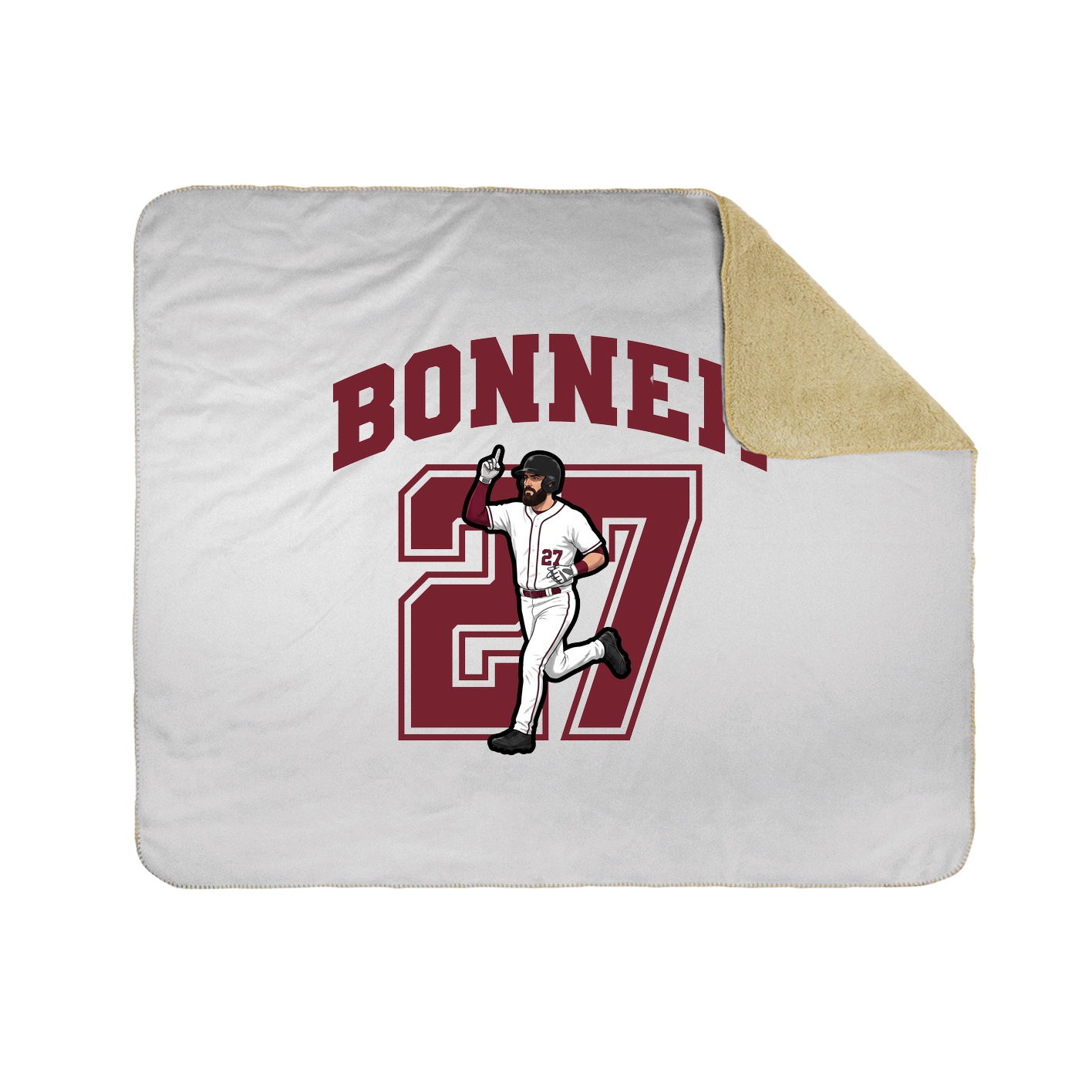Throw Blanket — Number in White