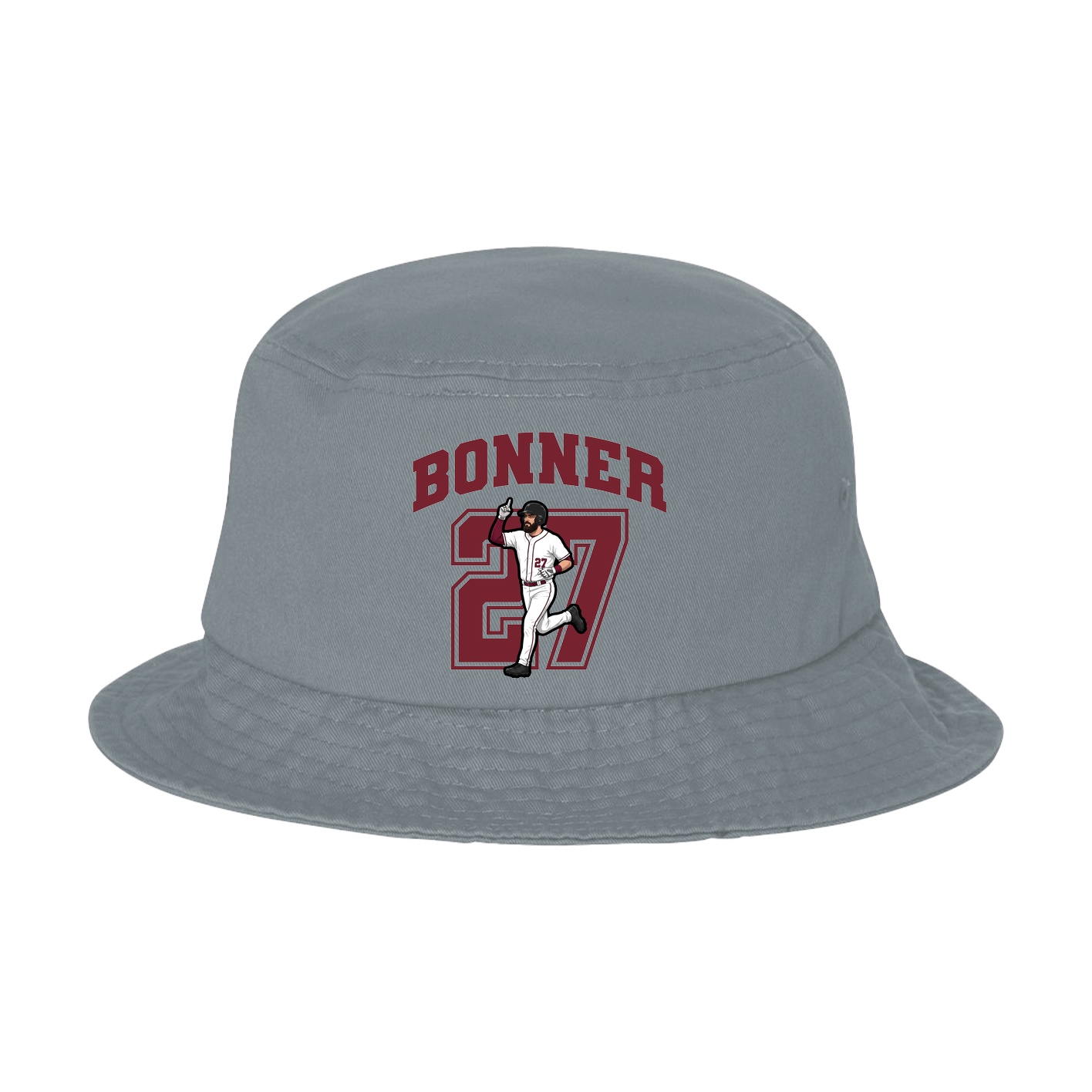 Bucket Cap — Number in Grey