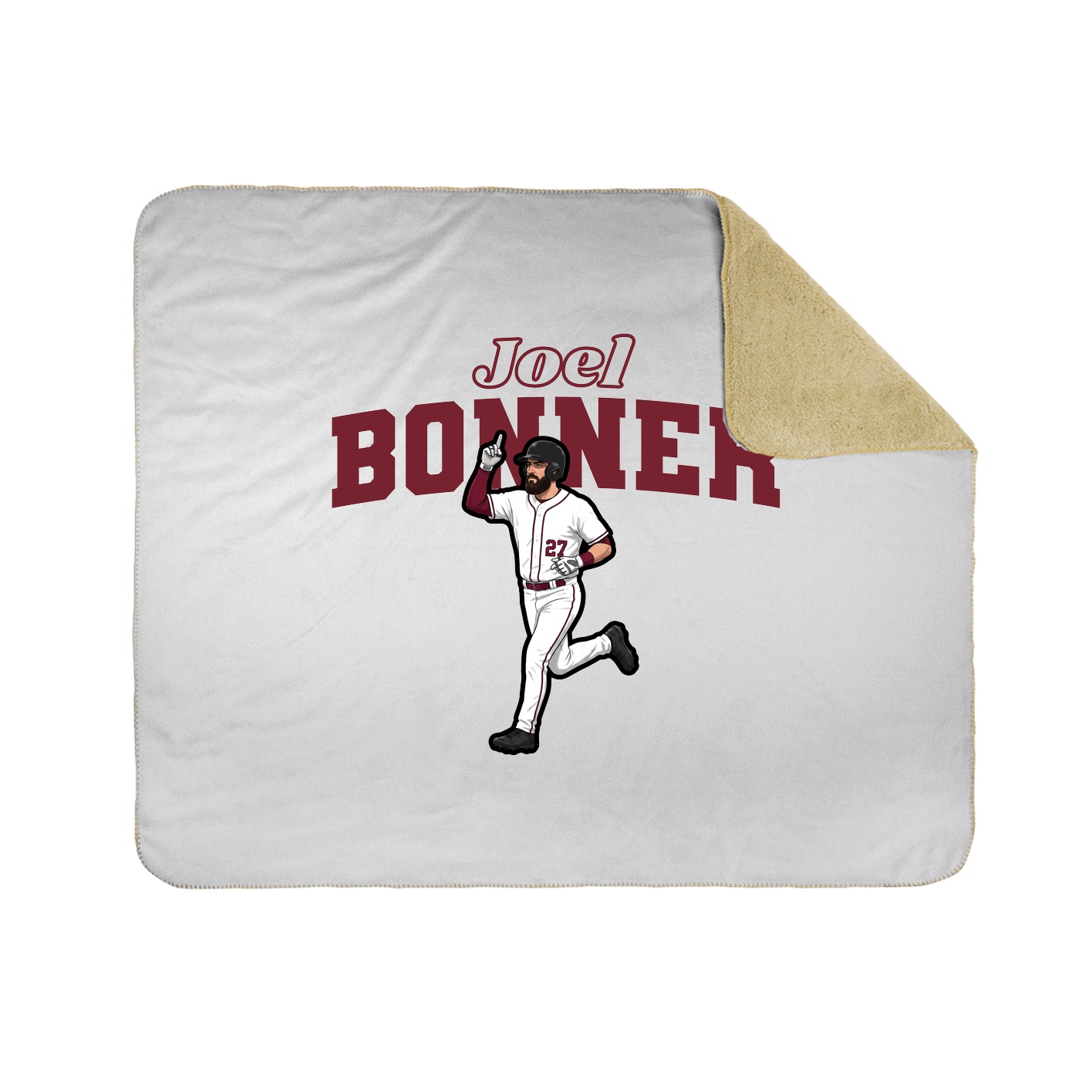Throw Blanket — Name Arch in White