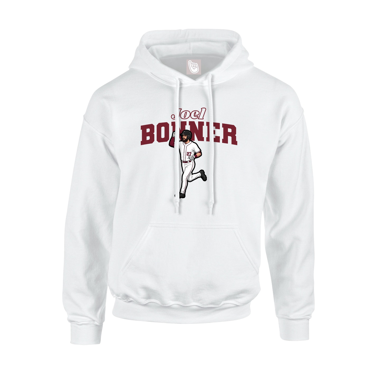 Hoodie — Name Arch in White