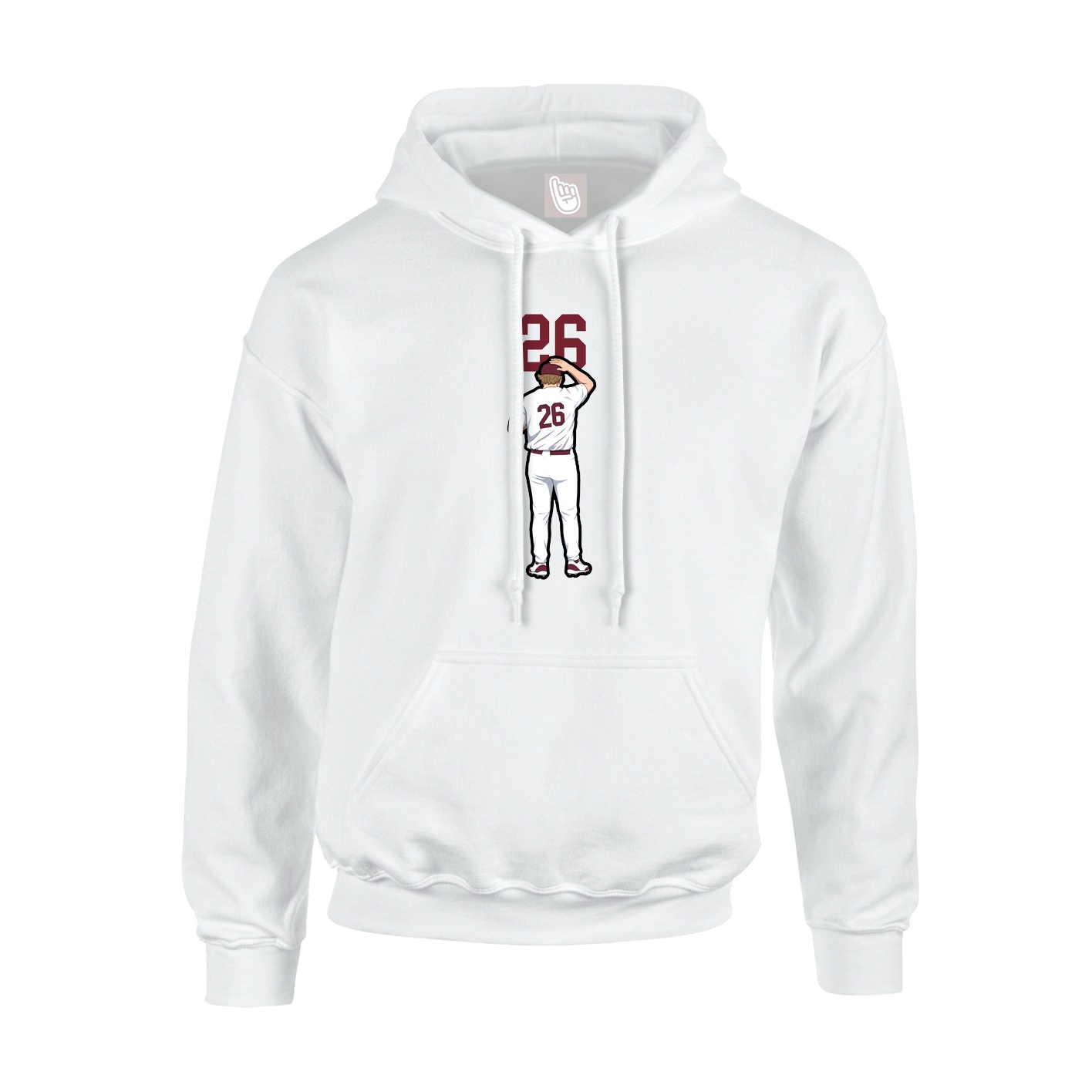 Hoodie — Number Top in White