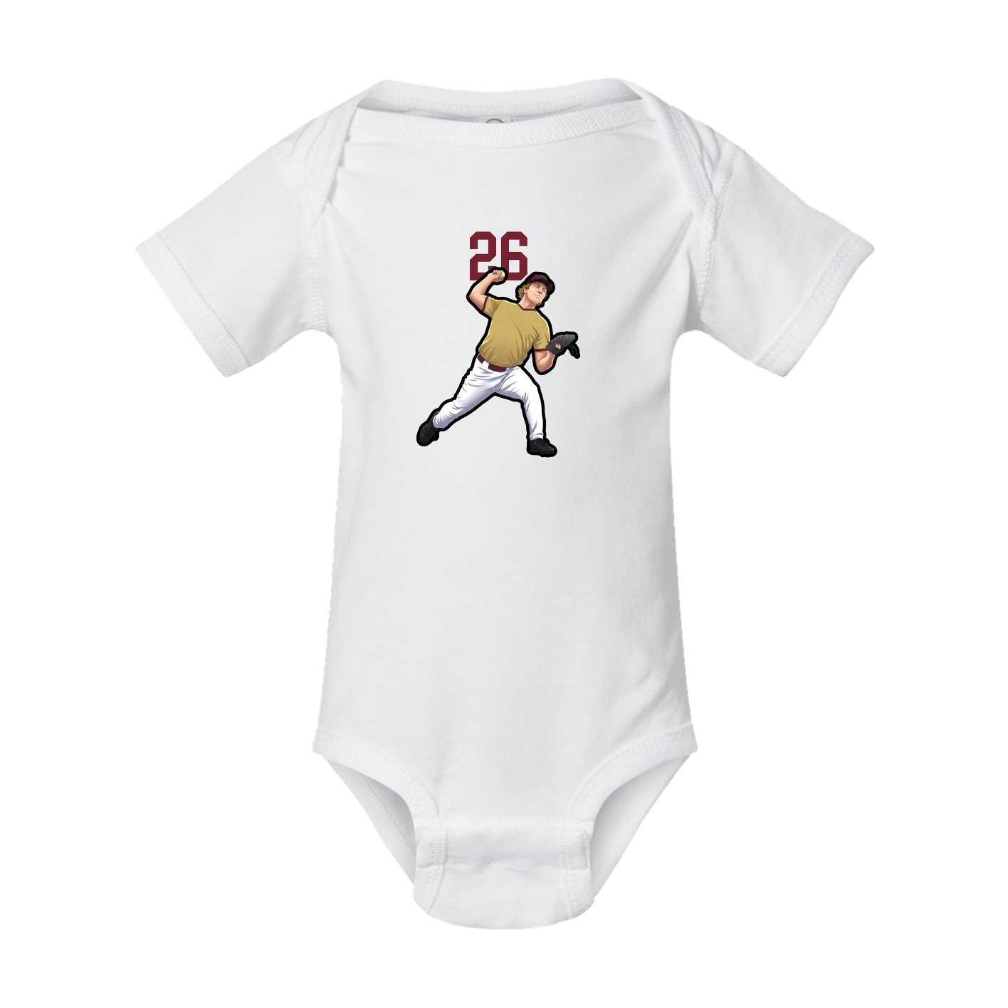 Baby Onesie — Number Top in White
