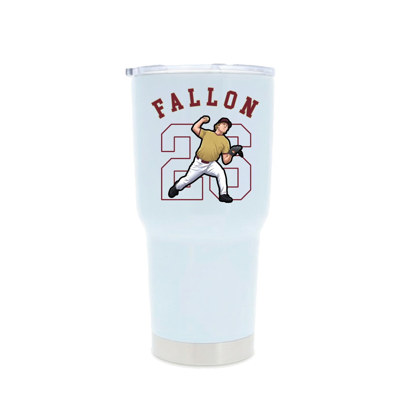 30oz Stainless Steel Tumbler — Shirsey Arch in White