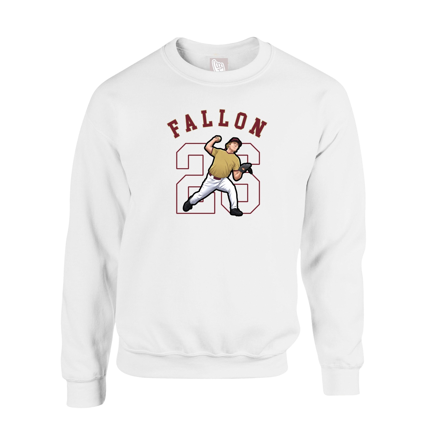 Fleece Crew — Shirsey Arch in White