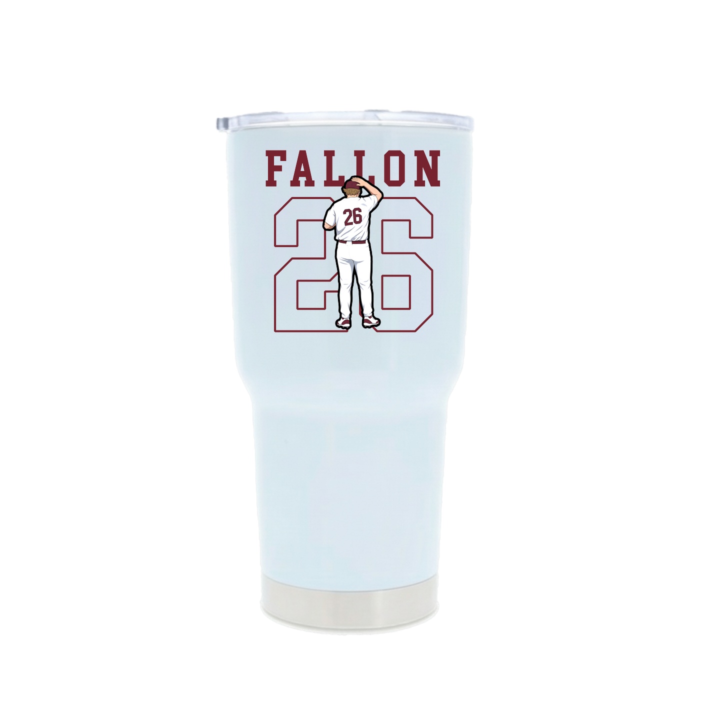 30oz Stainless Steel Tumbler — Shirsey in White
