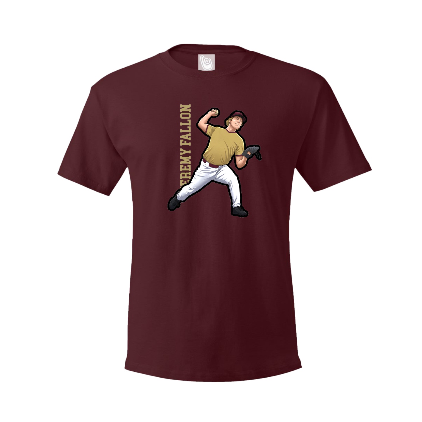 Youth Tee — Name Vertical in Maroon