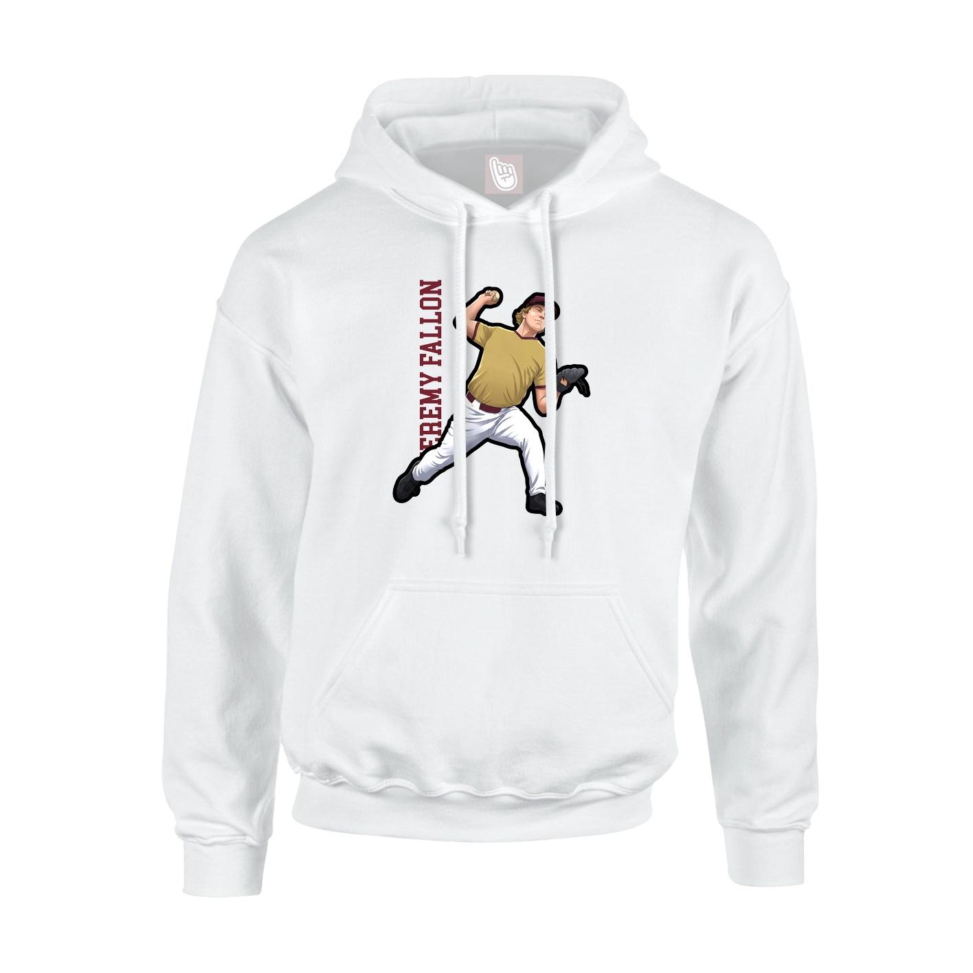 Hoodie — Name Vertical in White