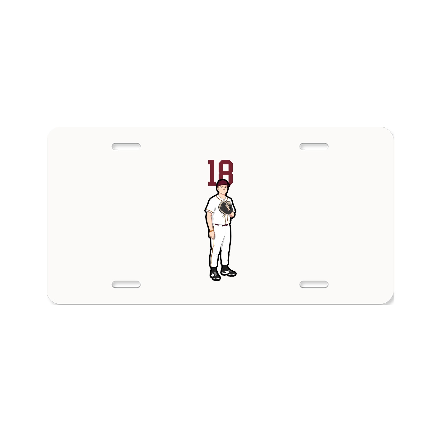 License Plate — Number Top in Classic