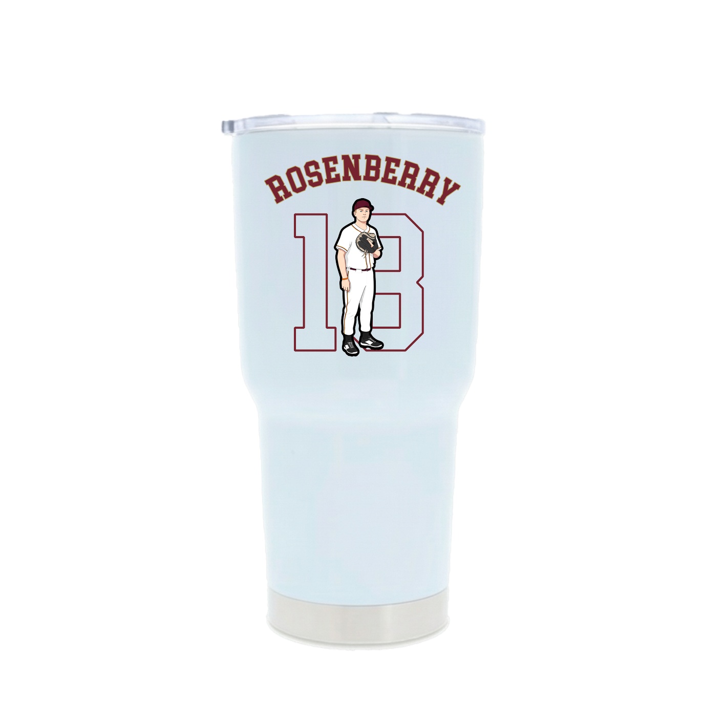 30oz Stainless Steel Tumbler — Shirsey Arch in White