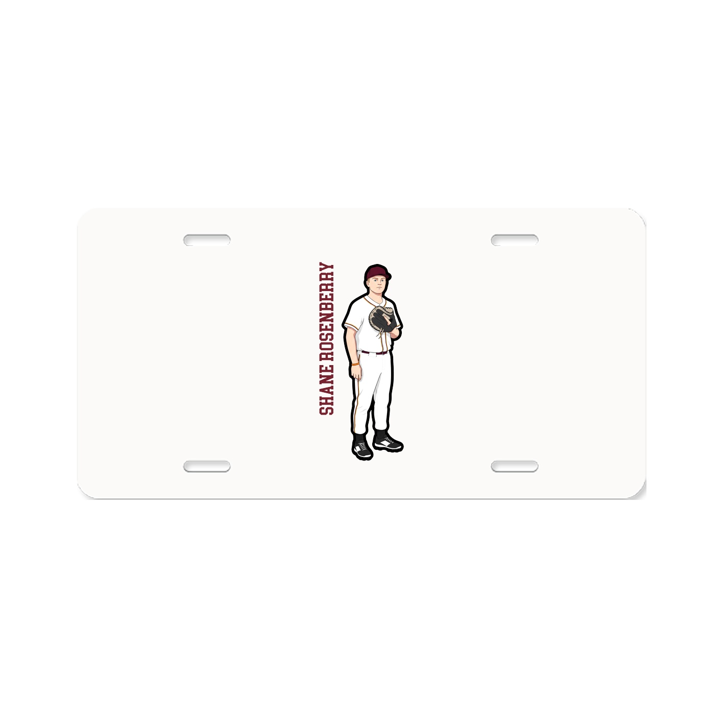 License Plate — Name Vertical in Classic