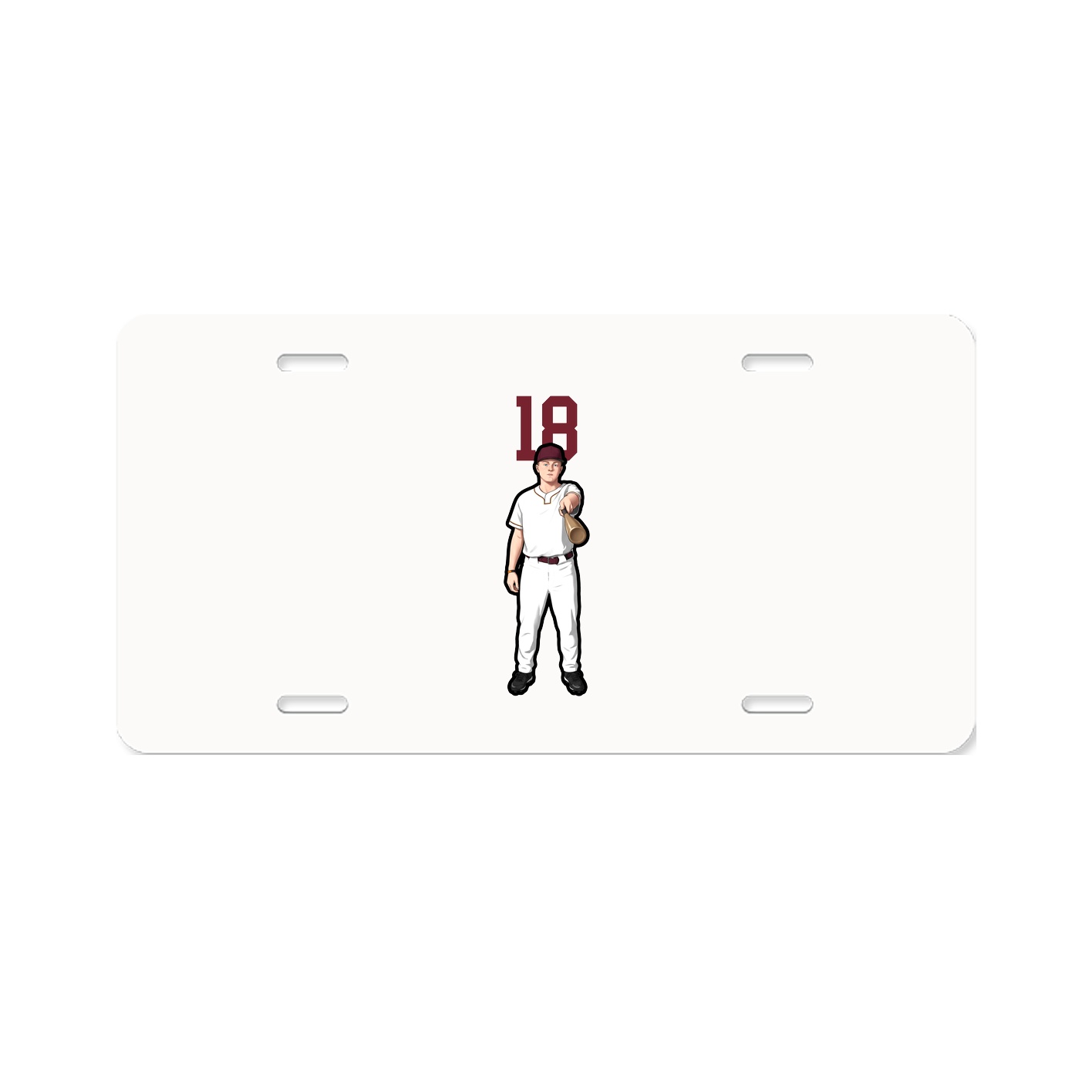 License Plate — Number Top in Classic