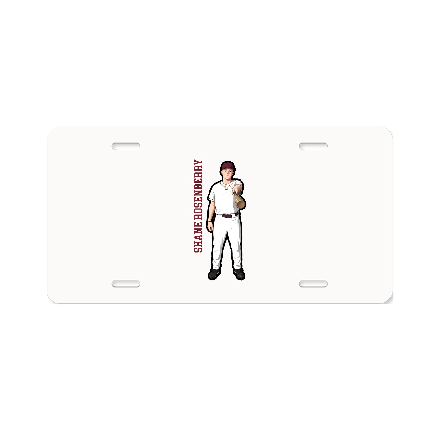 License Plate — Name Vertical in Classic