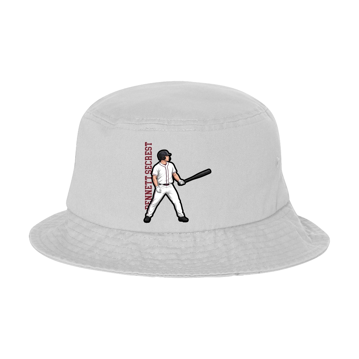 Bucket Cap — Name Vertical in White