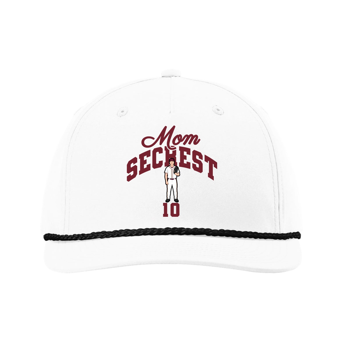 Five-Panel Classic Rope Cap — Mothers Day Arch in White
