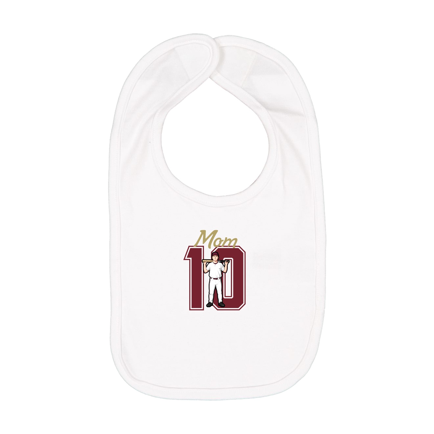 Infant Bib — Mothers Day Shirsey in White