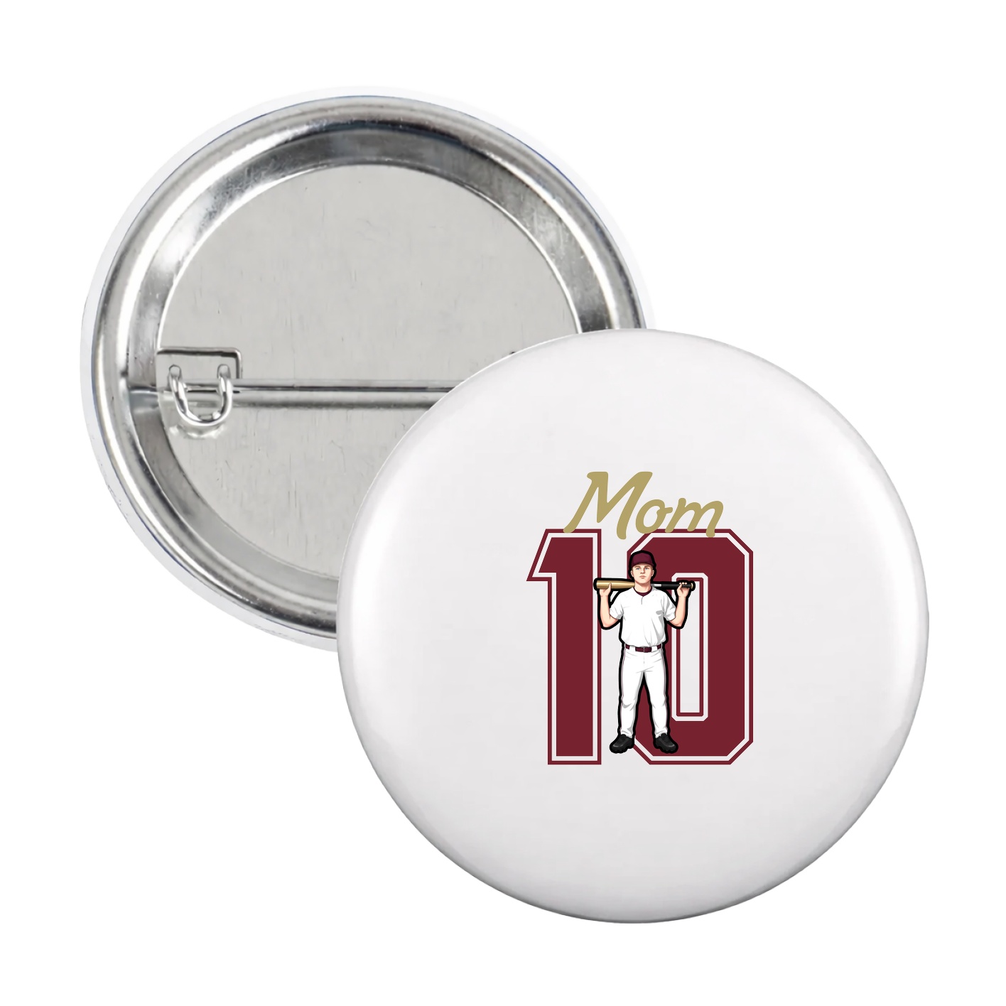 Game Day Button — Mothers Day Shirsey in White