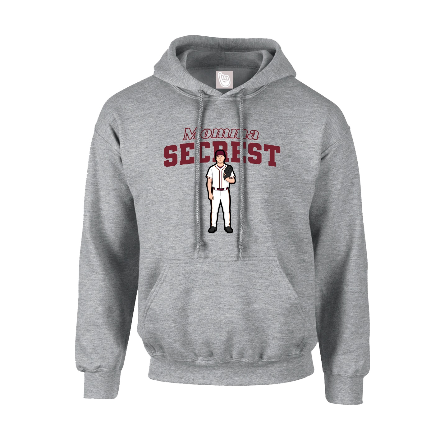 Youth Hoodie — Mothers Day Block in Grey