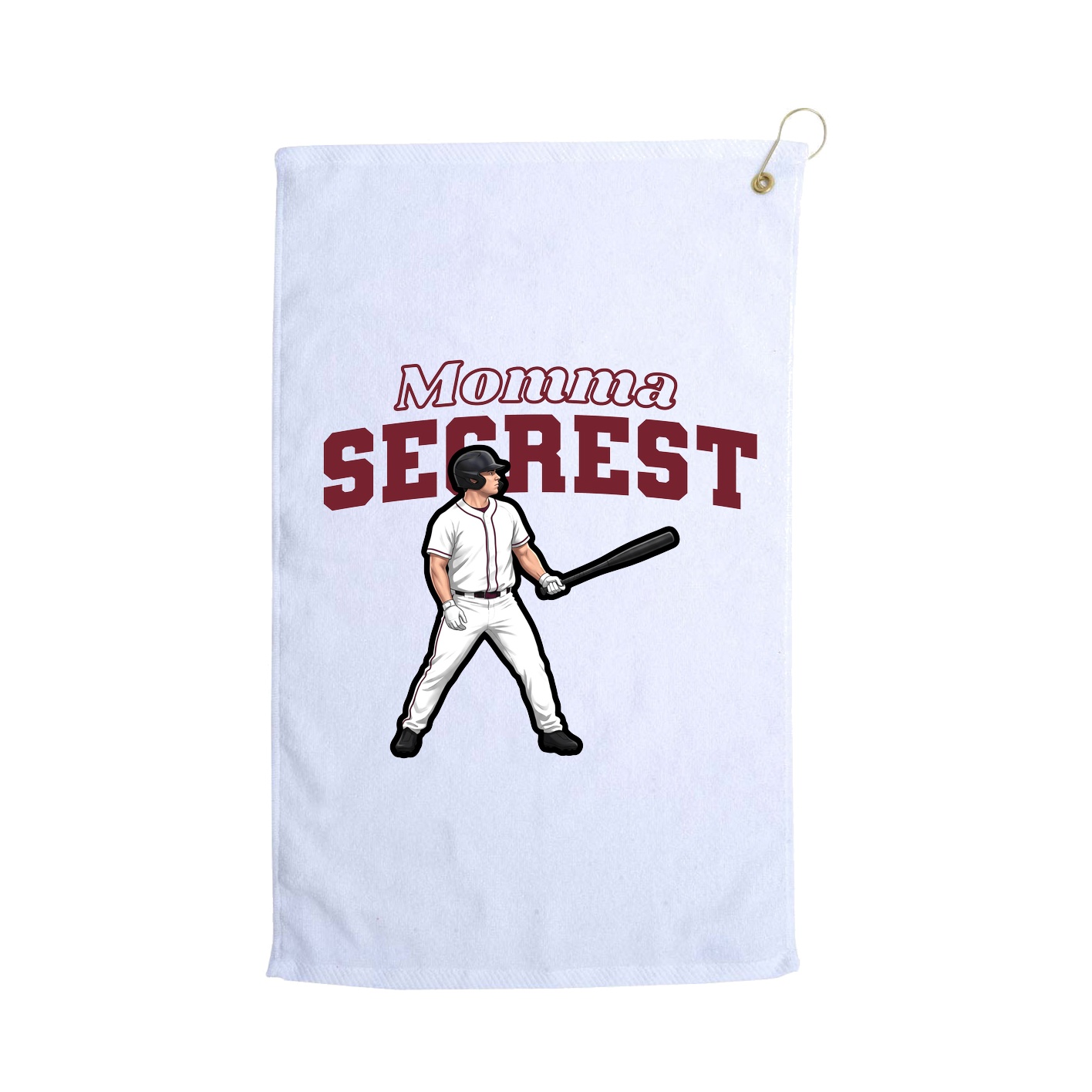Golf Towel — Mothers Day Block in White