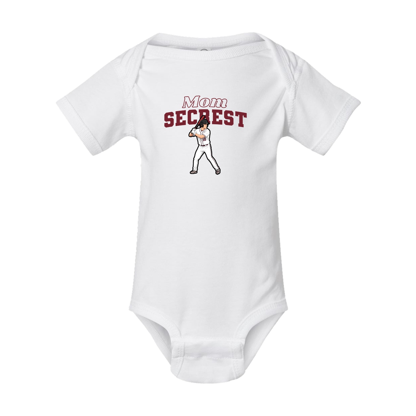 Baby Onesie — Mothers Day Block in White