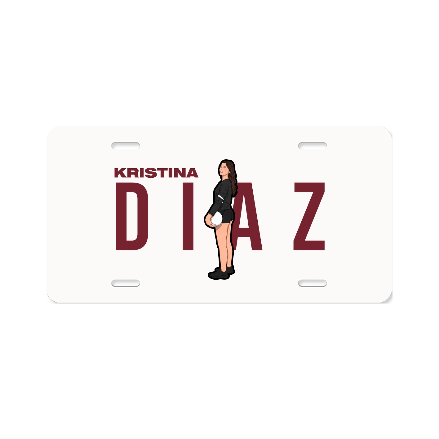 License Plate — Player Name in Classic