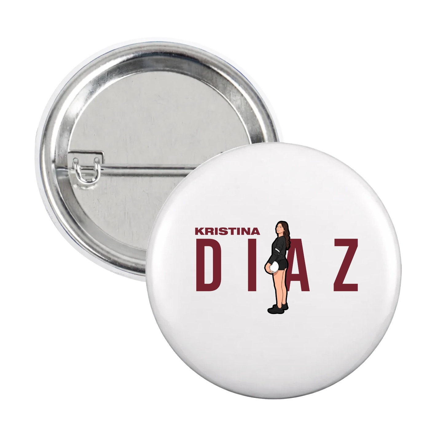 Game Day Button — Player Name in White