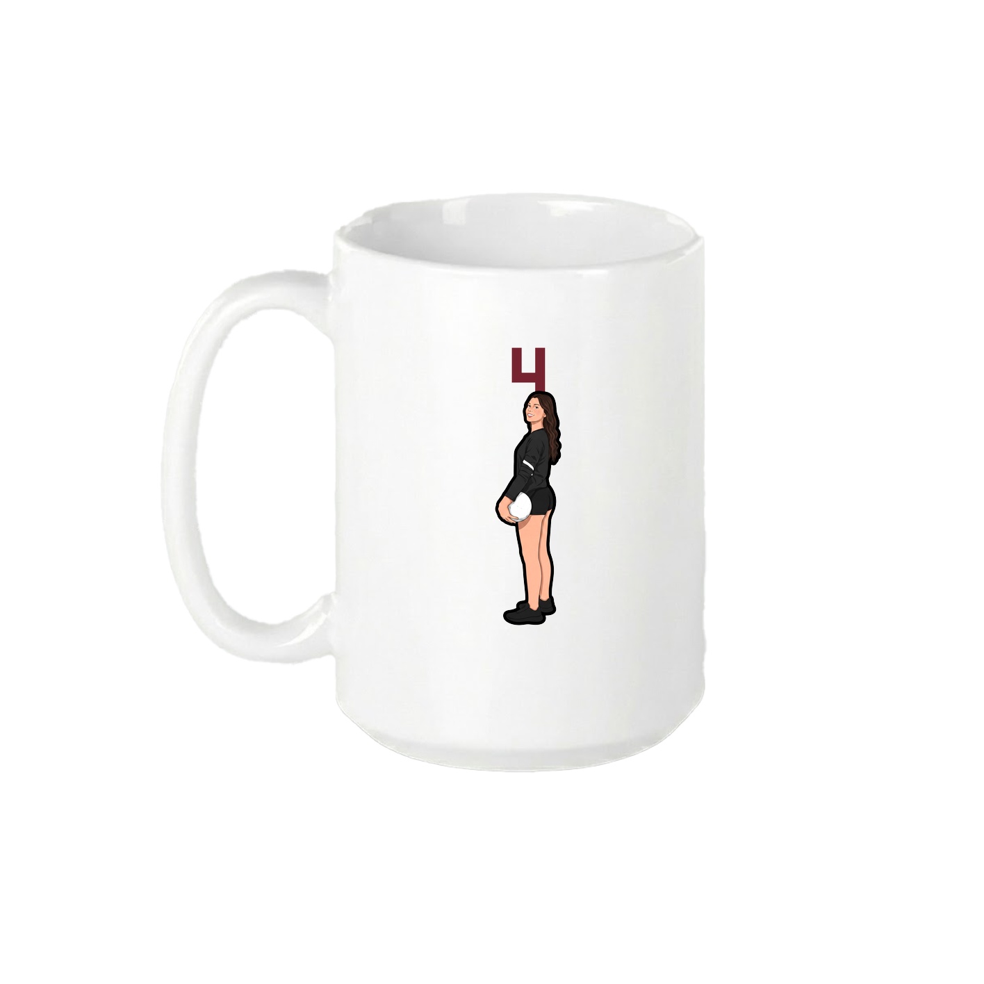 15oz Coffee Mug — Number Top in White