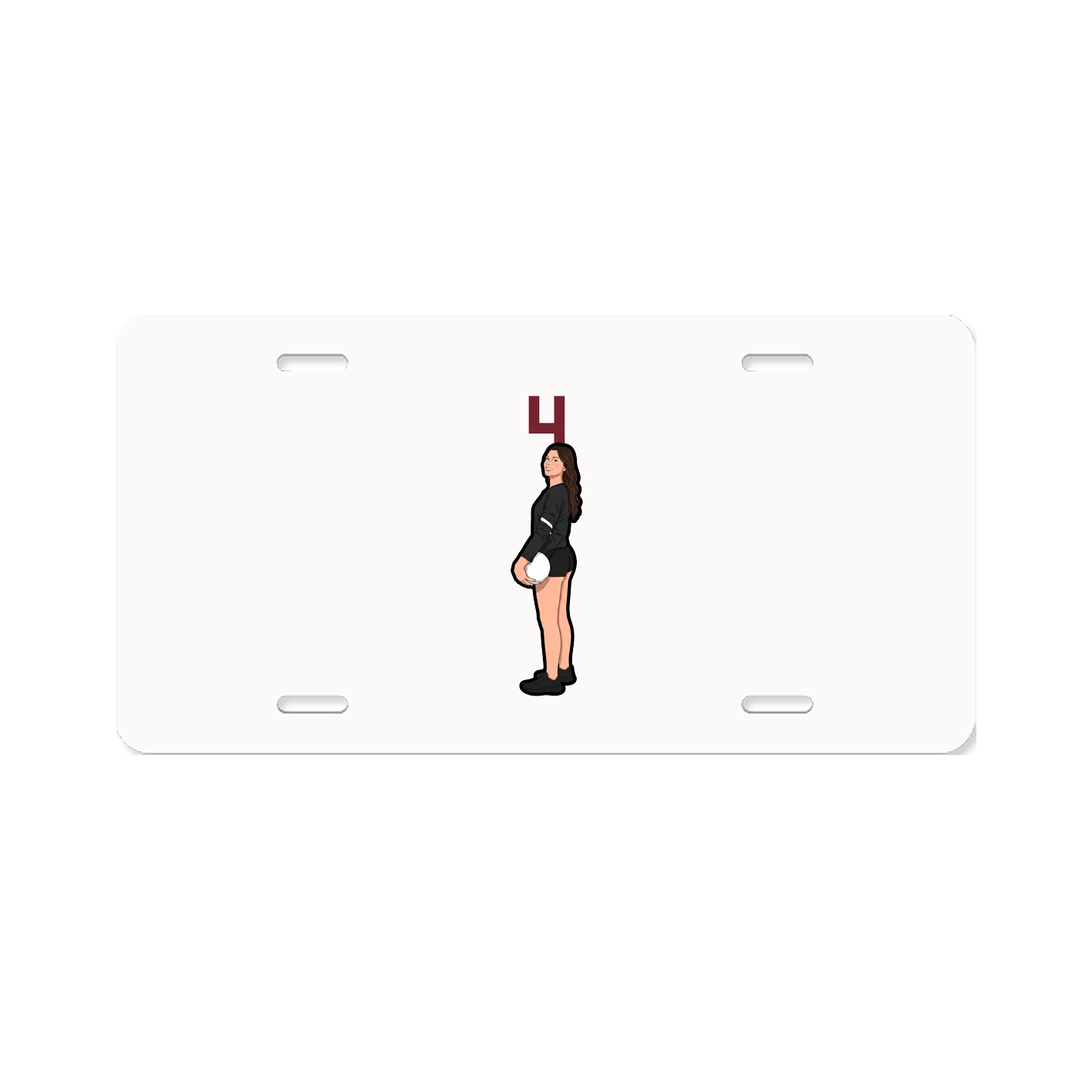 License Plate — Number Top in Classic