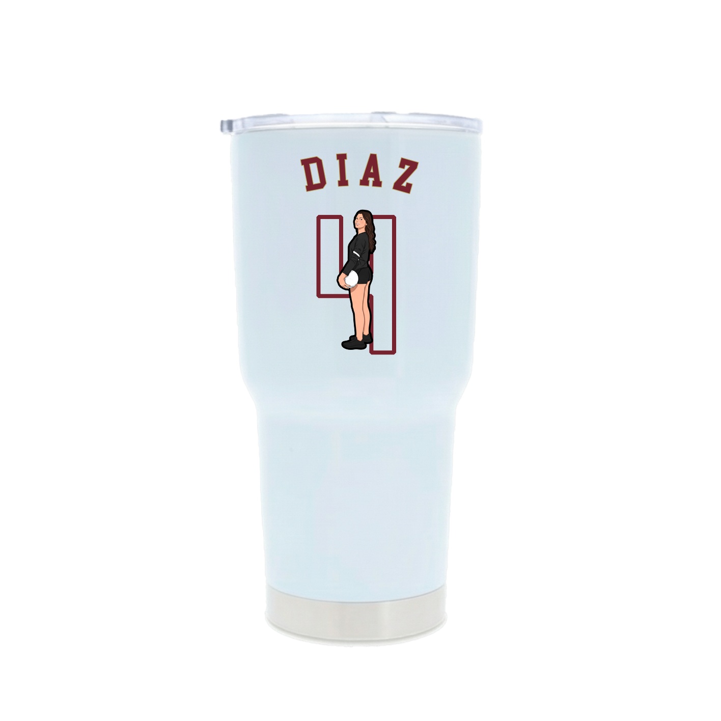 30oz Stainless Steel Tumbler — Shirsey Arch in White