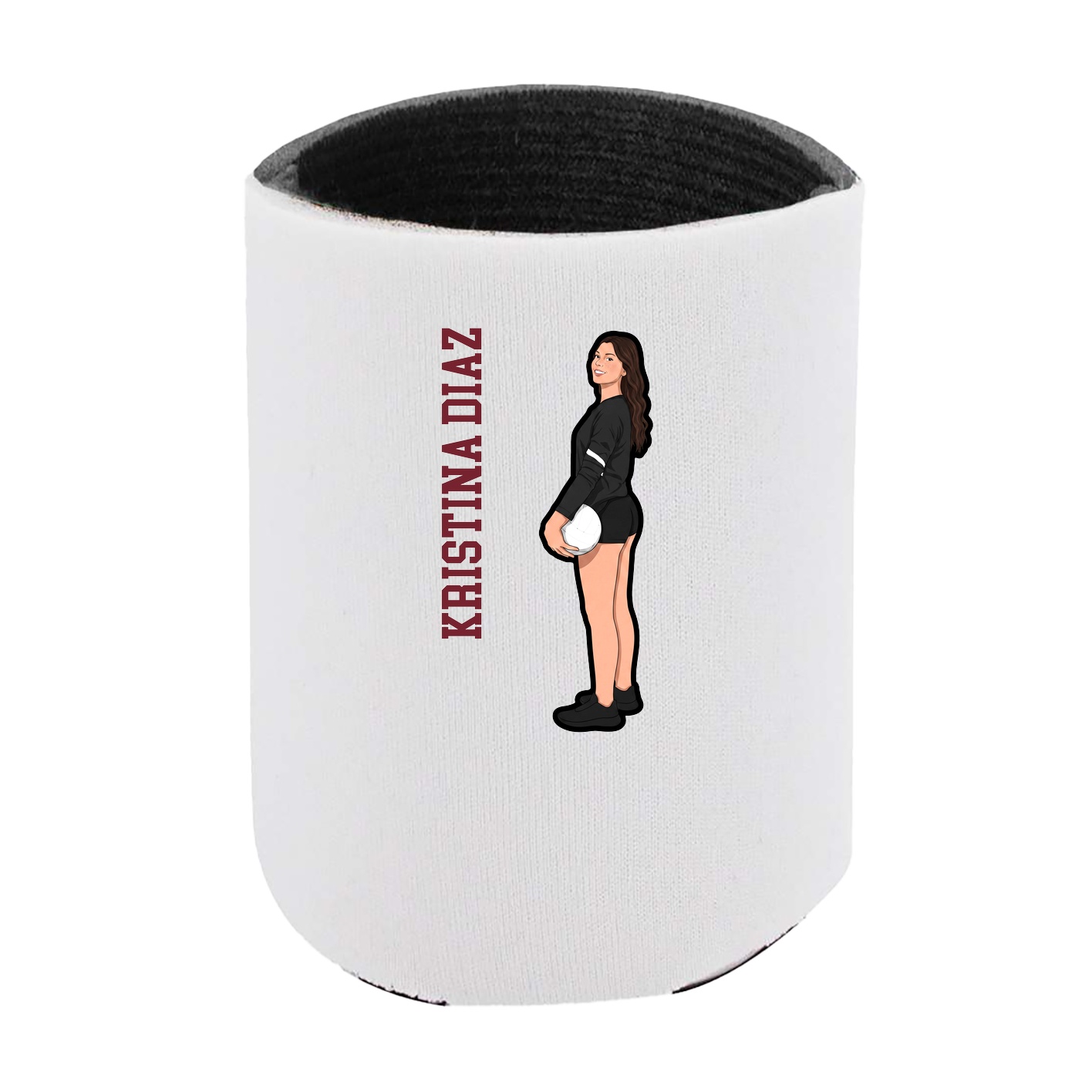 Can Holder — Name Vertical in White