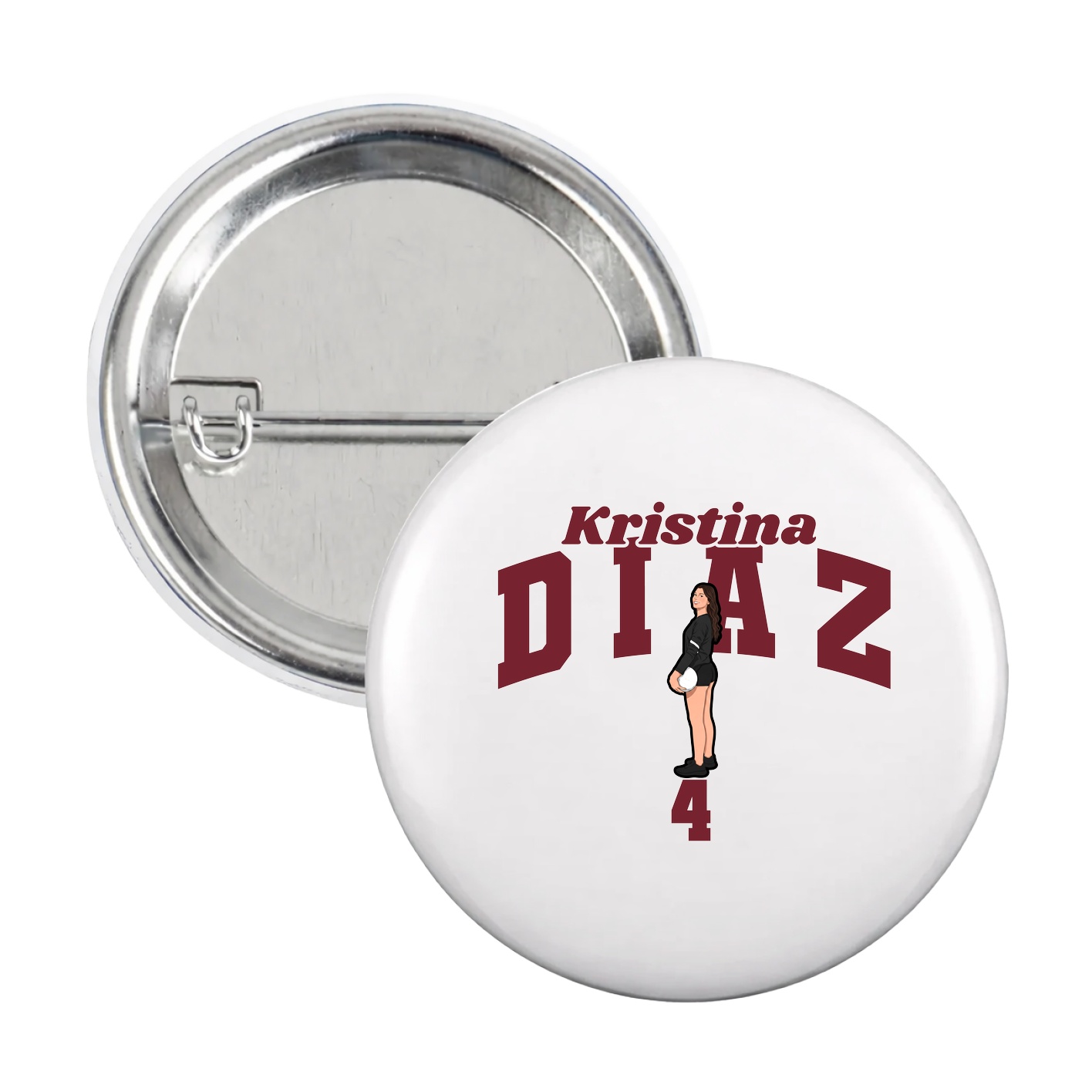 Game Day Button — Signature Arch in White