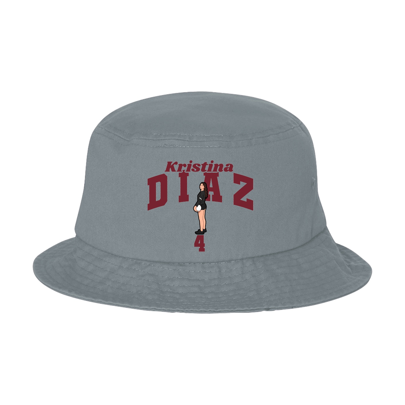 Bucket Cap — Signature Arch in Grey