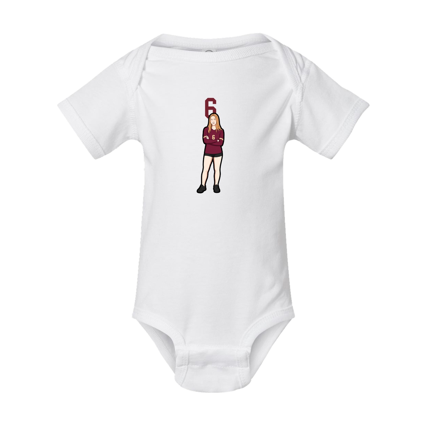 Baby Onesie — Number Top in White