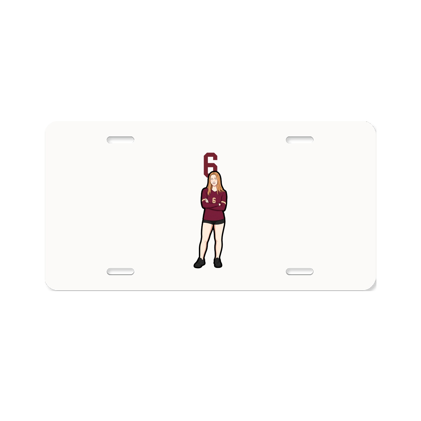 License Plate — Number Top in Classic