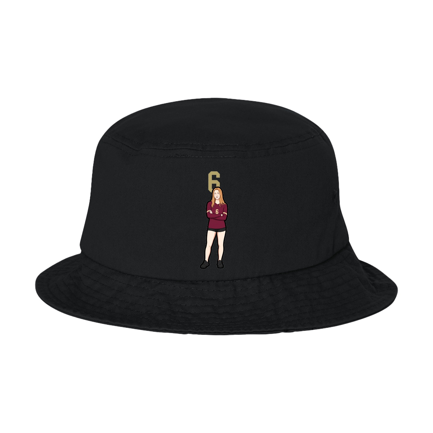 Bucket Cap — Number Top in Black