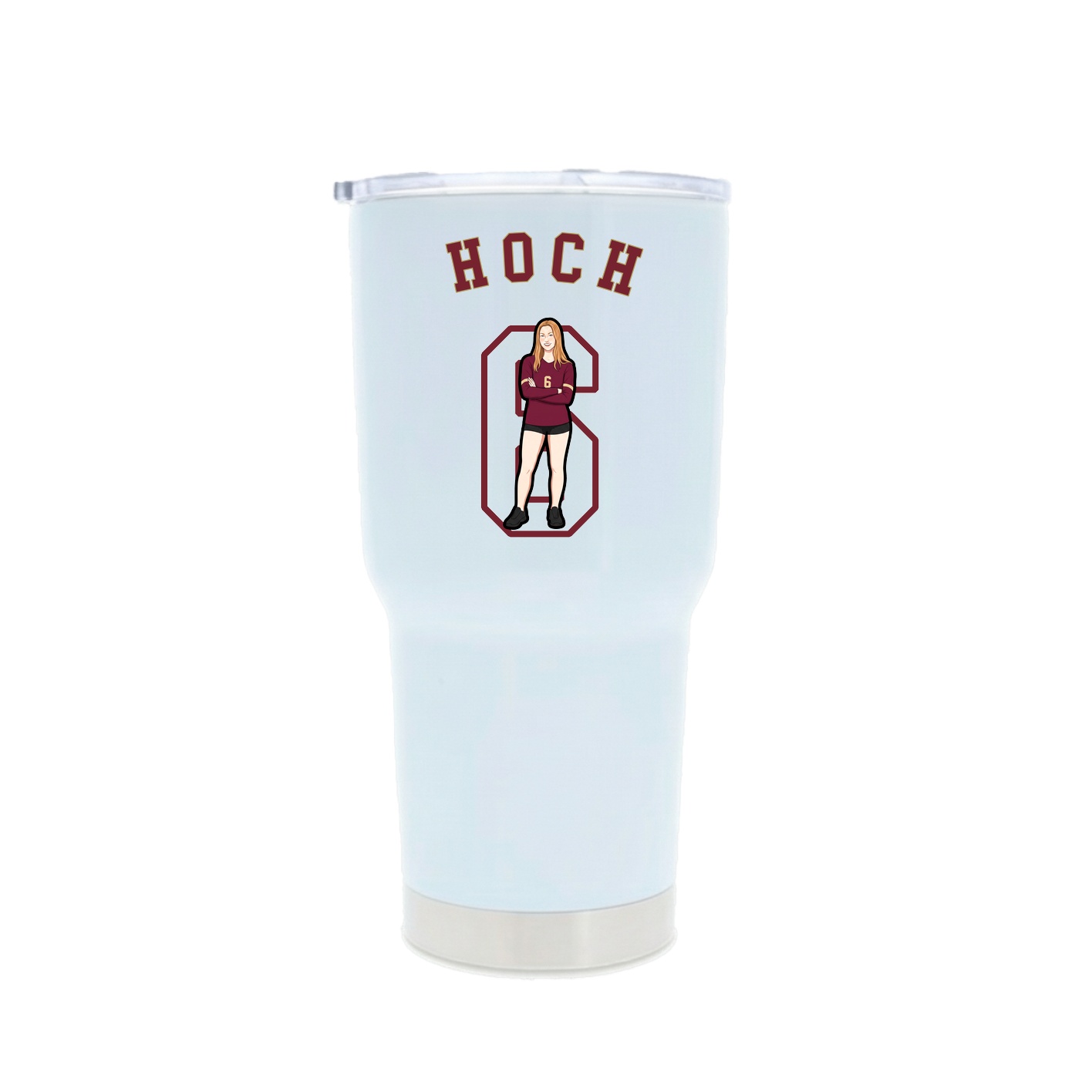 30oz Stainless Steel Tumbler — Shirsey Arch in White